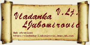 Vladanka LJubomirović vizit kartica